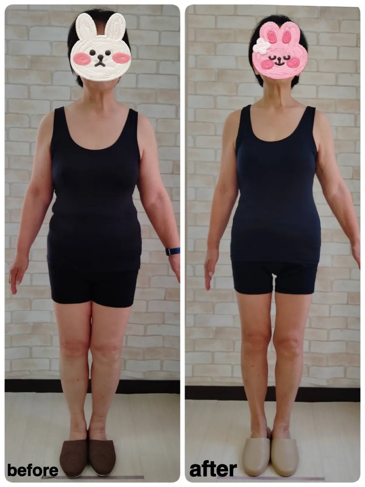 70代女性/3か月/体重-10.3kg/体脂肪率-9%
